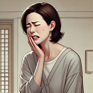 부은 잇몸이 통증은 없는데 가라앉지 않아